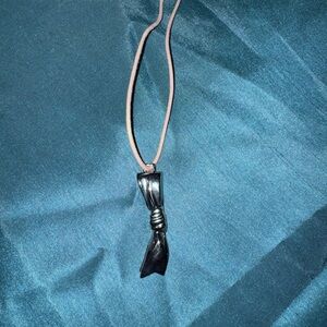 Christian Dior Beauty Bow Pendant Necklace Pink Cord Y2K